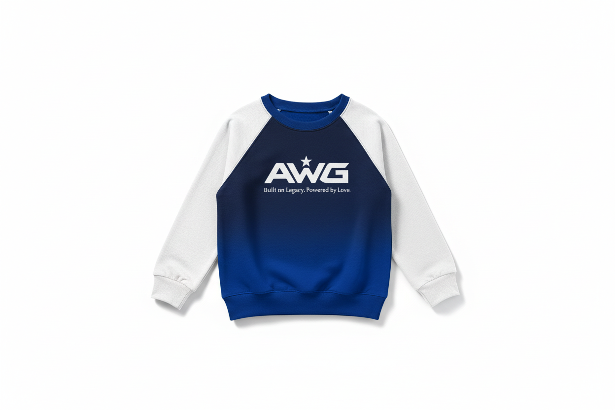 AWG Kids Raglan Sweatshirt | Authenticity · Wisdom · Growth