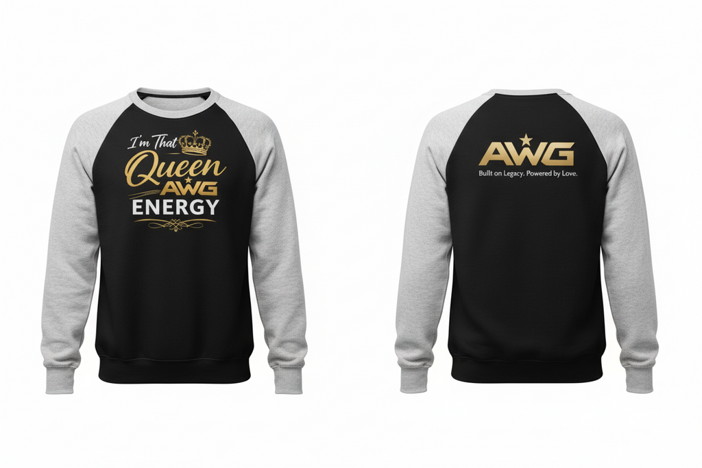 AWG Raglan Sweatshirt — Authenticity · Wisdom · Growth