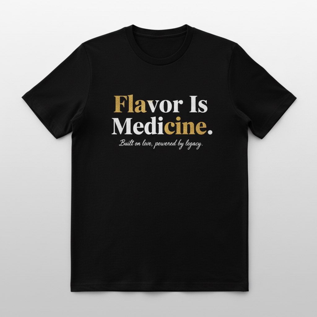Flavor Is Medicine Tee – Feed Your Mind. Nourish Your Life.